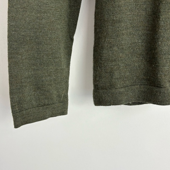 Gio Villani Women's Small Olive Crewneck 100% Merino Wool Sweater - Picture 3 of 6